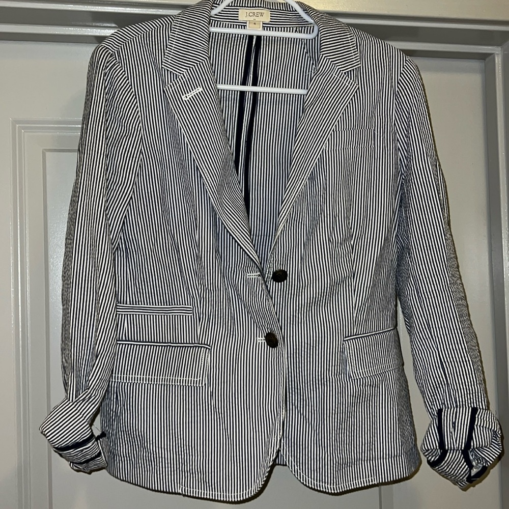 J. Crew seersucker blazer